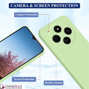 Liquid Air silikoninis šviesiai žalias dėklas - su kameros apsauga (Xiaomi Redmi 14C/Redmi 14R/Poco C75) Liquid Air silikoninis šviesiai žalias dėklas - su kameros apsauga (Xiaomi Redmi 14C/Redmi 14R/Poco C75)